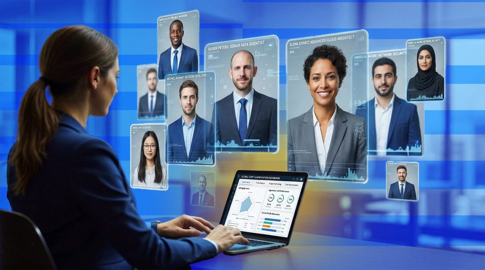 Business data migrating to secure cloud environment.